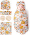 DRESHOW BQUBO Baby Girl Newborn Floral Receiving Blankets with Bow Hat Headband