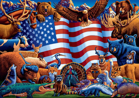 Buffalo Games - Eric Dowdle - Animals of America - 300 Piece Jigsaw Puzzle for Adults 14 and up, Perfect for Game Nights