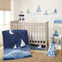 Sailboat Lambs & Ivy Little Skipper Cotton Nautical Fitted Crib/Toddler Sheet