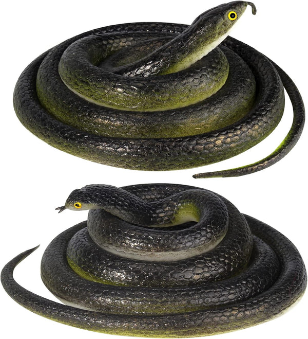 Rubber Snakes, 2Pcs 48 Inch Fake Snake s Realistic & Plastic Snake