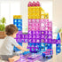 PEADUCK 50PCS Set 4-8, 3-5 Magnetic Tiles Educational Toys, Magnetic Blocks Building with Marbles Run for Kids Ages