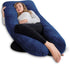 AngQi Pregnancy Body Pillow, U Shaped Full Body Pillow with Removable Velvet