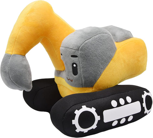 Soft Excavator Stuffed Construction Toy, Cute Plush Digger Truck, Excellent Gift for Kids, 11 Inches