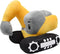 Soft Excavator Stuffed Construction Toy, Cute Plush Digger Truck, Excellent Gift for Kids, 11 Inches