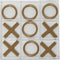 Deco 79 Metal Tic Tac Toe Game Set with Gold Pieces, 12" x 1" x 12"