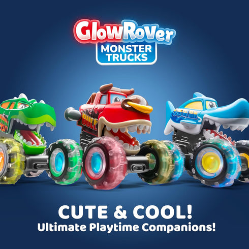 JOYIN 3 Pack Monster Truck Toy - Motion Activated Light-Up Cars for Toddlers, Press & Go Cars for Boys Girls