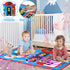 2-in-1 Musical Mat Toys - Piano Keyboard & Drum Set with 2 Drum Sticks for 1-5 Year Old Boys & Girls, Blue