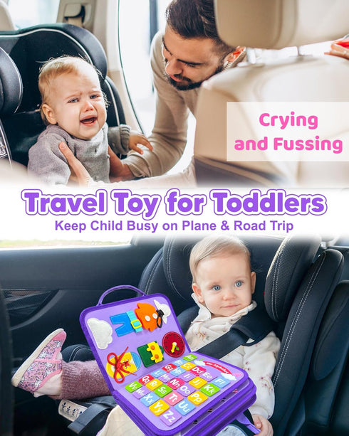 Walenty Busy Board Montessori Toys for Toddler Boy Girl Birthday Gifts, Busy Book Sensory Learning Toys for Toddlers