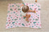 SqtmuHLuo 60x80inch Pink Christmas Baby Blanket for Boys Girls Christmas Tree Candy Gift Watercolor Snowflake Holiday