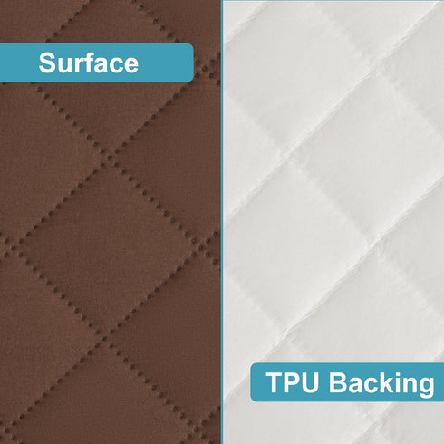 2 Pack 28"x52" NTBAY Waterproof Crib Mattress Protector, Quilted Toddler Fitted Sheet - Machine Washable - Soft