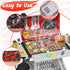 Kids Kitchen Playset, BBQ Grill Playset with Smoke, Sound & Light, Interactive Cooking Game for Toddlers Boys Girls 3-5