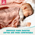 Snugek Set 100% Set Baby Muslin Swaddle Blanket & Muslin Lovey Soft Breathable Cotton Muslin Security Blanket Lovies