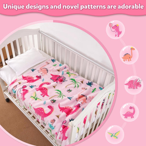 (30x40 inches) mermaker Toddler Blankets for Girls and Boys, Dinosaurs Blanket for Baby Shower Birthday Gifts, Fluffy