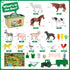 WAIIW Toddlers,38 47.2x31.4 Playset 3-5 Farm Animal Toys for PCS Realistic Animal Figurines Toys with Large Activity