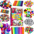 Set 1850Pcs Treasure Cove Arts and Crafts Supplies for Kids Craft Supplies Materials Kit DIY School Craft Kit Toddler