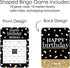 Big Dot of Happiness Adult Happy Birthday Bingo Cards - Gold | Find The Guest Game for Birthday Party - Set of 18