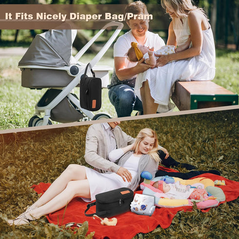 ZDJYCH Packs Frozen 5-7 (3-5oz), Breast Milk Cooler Travel Bag with Ice - Small Portable Insulated Bag for Breastmilk