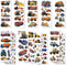 BEESTECH 400+ Cars and Truck Stickers for Kids, 24 Sheets Construction Stickers for Birthday Party Favors