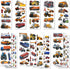 BEESTECH 400+ Cars and Truck Stickers for Kids, 24 Sheets Construction Stickers for Birthday Party Favors