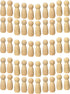 50 Pack Wood Peg Dolls Unfinished Wooden People Craft Blank Family Figures 3/4 x 2 inch