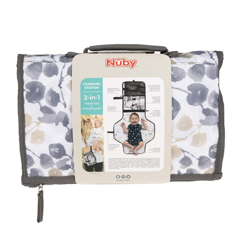 Nuby Travel Baby Changing Pad with Quick Clean Floral Design
