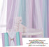 W52 L84) NICETOWN Baby Room Decor, White Gauze & Blackout Drapes Assembled, Star Cut Romantic and Colorful Curtains