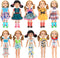SOTOGO 10 Sets American Wellie Doll Clothes Outfits for 14 to 14.5 Inch Dolls, Dresses, Pajamas, Swimsuit