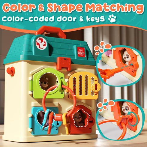 Playset 3-5, Playset 1-3 Lehoo Castle Veterinarian for Kids, Pet Vet Toys Doctor Kit for Toddlers Critter Clinic Toy