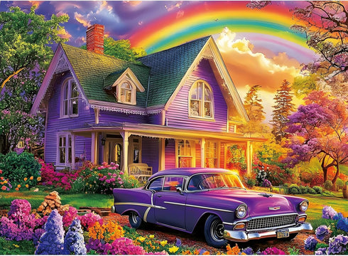 500 Piece Puzzle for Adults - City at Dusk Puzzles| Recycled Cardboard