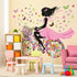DEKOSH Girl Wall Decals for Kids Room, Butterflies and Flowers Wall Art Stickers for Nursery Decor