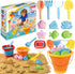 Cozycharm Beach Sand Toys Set for Toddlers, Portable Travel Beach Toys with 2