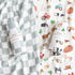 70% 30% 47 47 inches LifeTree Muslin Swaddle Blankets, Farm Animals Baby Swaddling Wrap Nursery Receiving Blanket