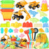 Beach Toys for Kids 35PCS Sand Toys with 3 Collapsible Bucket,3 Dump
