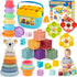 Montessori Toys for Babies Ages 61218 Months with Sensory Shape Sorter Matching