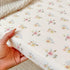 2 Pack, 100% Set 52"x28", BuLuTu Muslin Floral Print Crib Sheets Soft Breathable Cotton Neutral Fitted Sheets