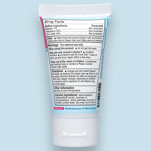 3.4 OZ De la Cruz Baby Diaper Rash Cream with Zinc Oxide - Maximum Strength Baby Healing Ointment to Help Soothe, Heal