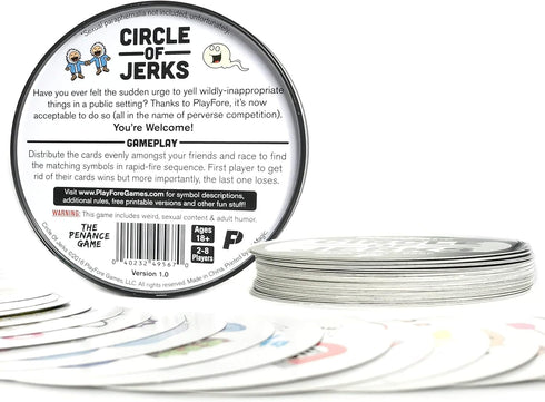 CIRCLE of JERKS: The Fast-Paced Party Card Game for Adults - Competitive, Hilarious, Easy to Learn