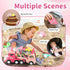 2 3 7-in-1 2-4 3-5, 2 3 usrela Toys for Year Old Girl Truck, Carrier Truck with Light & Music, Toddler Girl Toys Age