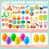 50 48 2 JOYIN Pcs Prefilled Easter Eggs with Toys, Bright Colorful and Pcs Gold Filled Plastic Eggs with Toys