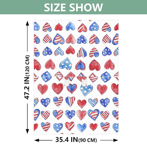 Mazeann American Flag Heart Pattern Car Seat Cover Baby Breathable Soft Infant Carseat Covers Canopies Babies Carrier