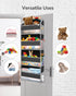ULG 1 Pack Over Door Organizer, 4 Large Pockets and 6 Mesh Side Pockets for Bedroom Nursery Storage (Dark Grey)