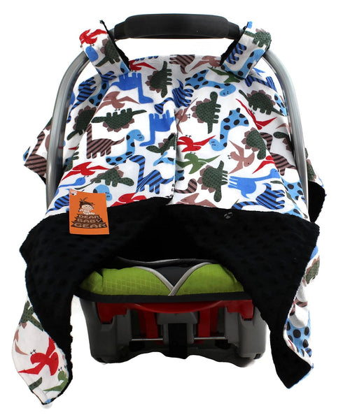 Dear Baby Gear Deluxe Car Seat Canopy - Infant Car Seat Cover with Prehistoric Dinosaur Design