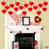 KatchOn Red Hanging Heart Decorations, Pack of 18, No DIY | Romantic Foil Heart Swirls for Special Night