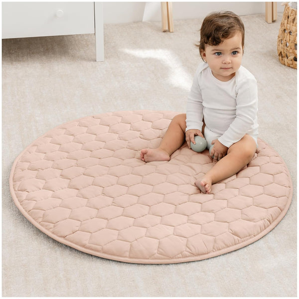 Comfy Cubs Round Kids Play Mat - Small 36 inches Soft Quilted