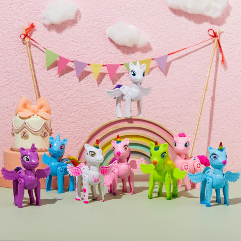 8 Pack 3.5" JOYIN Pre Filled Easter Egg with Unicorn Deformation Toys, Easter Party Favor for Girls Toddlers Kids Egg