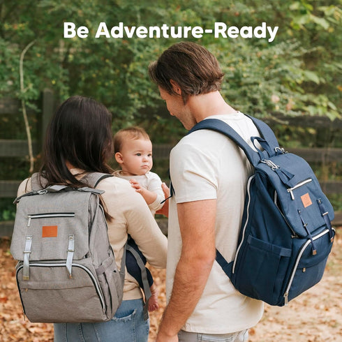 Backpack Backpack KeaBabies Baby Diaper Bag with Changing Pad - Waterproof Baby Bag for Mom and Dad, Insulated Bottle