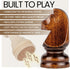 15" Set 2 Magnetic Wooden Chess - Folding Portable Travel Chess Board - Hand Carved Pieces - Foam Storage Slots - Extra