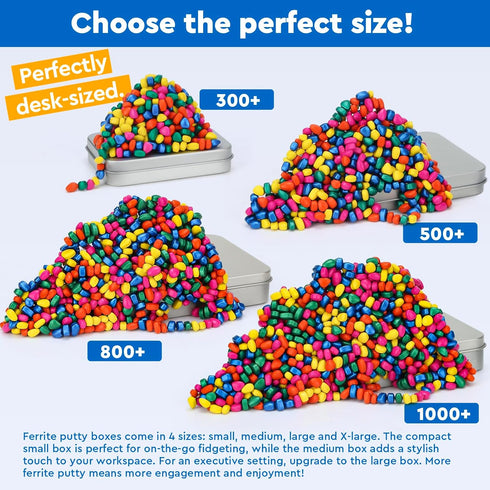 300+ Original Ferrite Putty Multicolr, Sensory Stones, Adult Fidget Stress Relief Desk & Office Item, Ferrite Stones