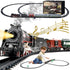 Train Set with More Tracks & Carriages, Luxury Train Toys with Smoke,