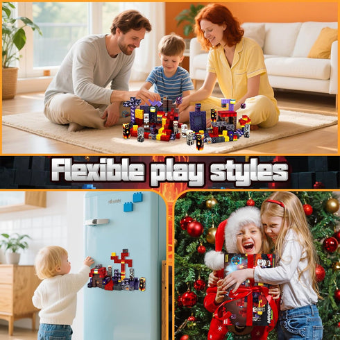 SHXYKZ 150 3 4 5 6 7 8 9 10 PCS Magnetic Blocks Toys for Kids, Dungeon-Themed Building Blocks, Stacking Magnets, STEM